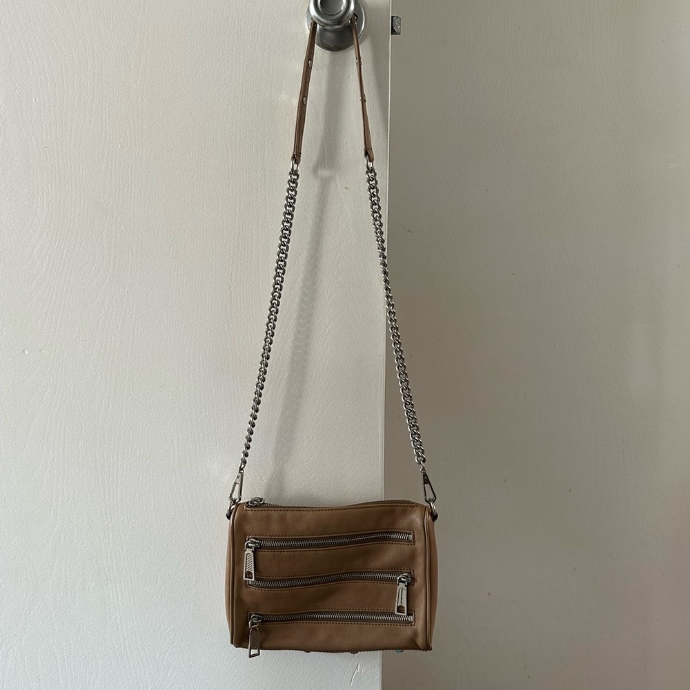Rebecca Minkoff brown zipper crossbody purse